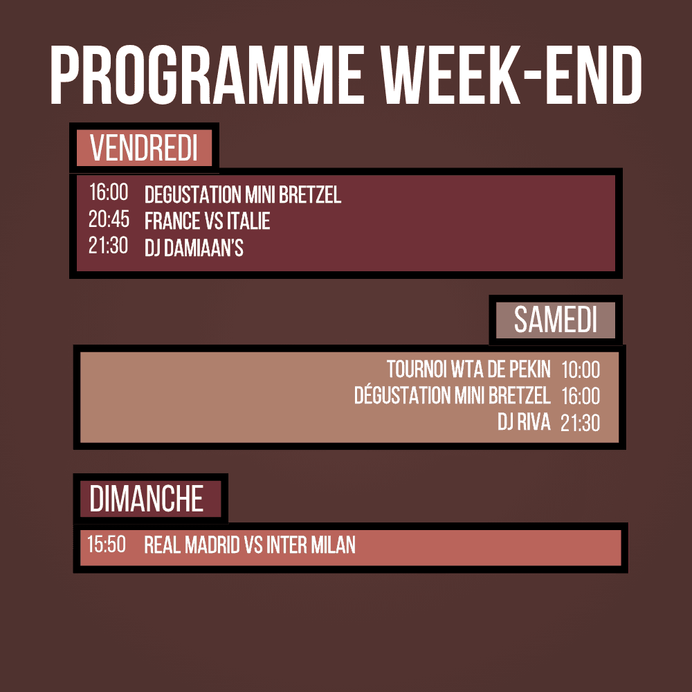 Programme du week-end