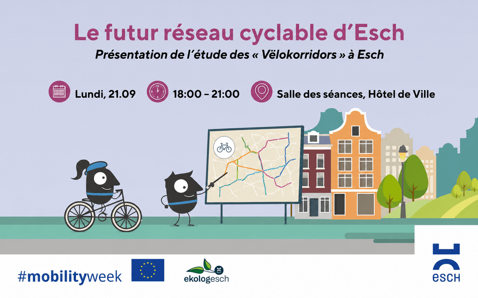 Le futur réseau cyclable d’Esch