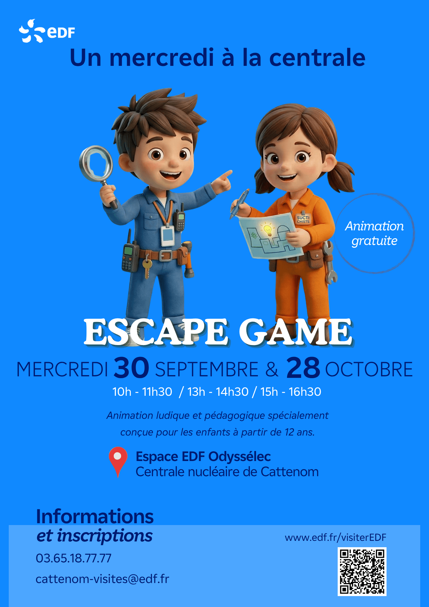 Un mercredi à la centrale : escape game