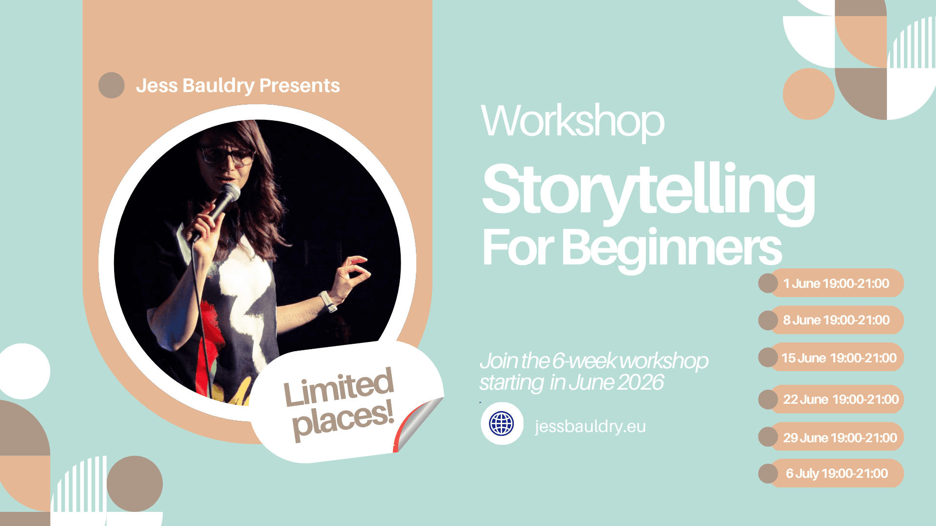 Master the art of live storytelling: 6-week beginner's course
