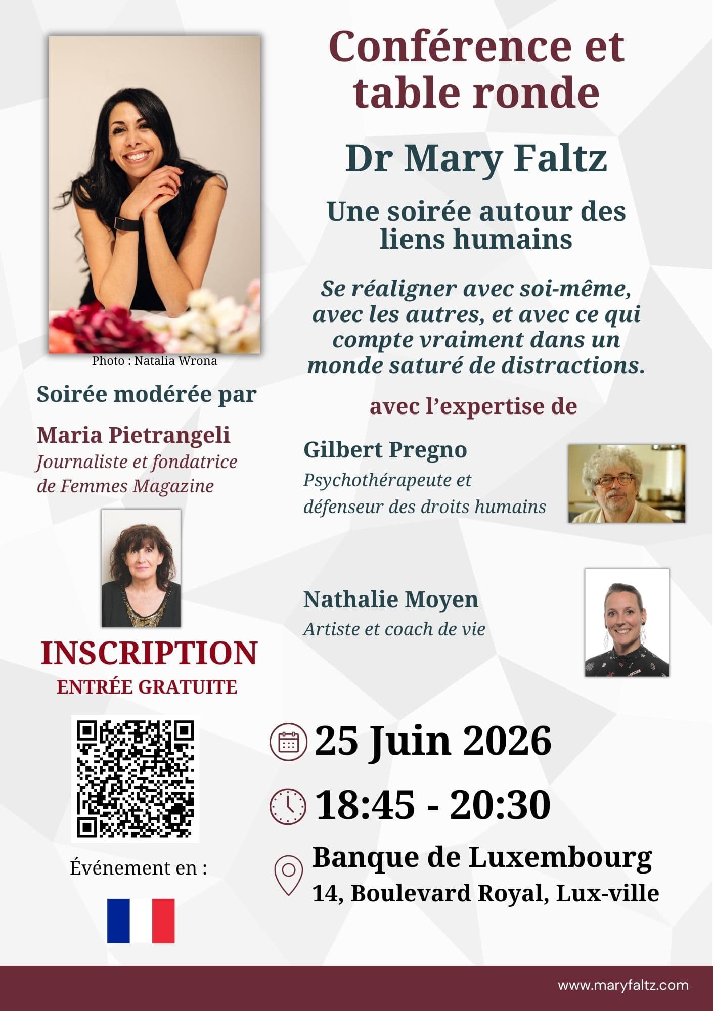 Conference and panel discussion with Dr Mary Faltz