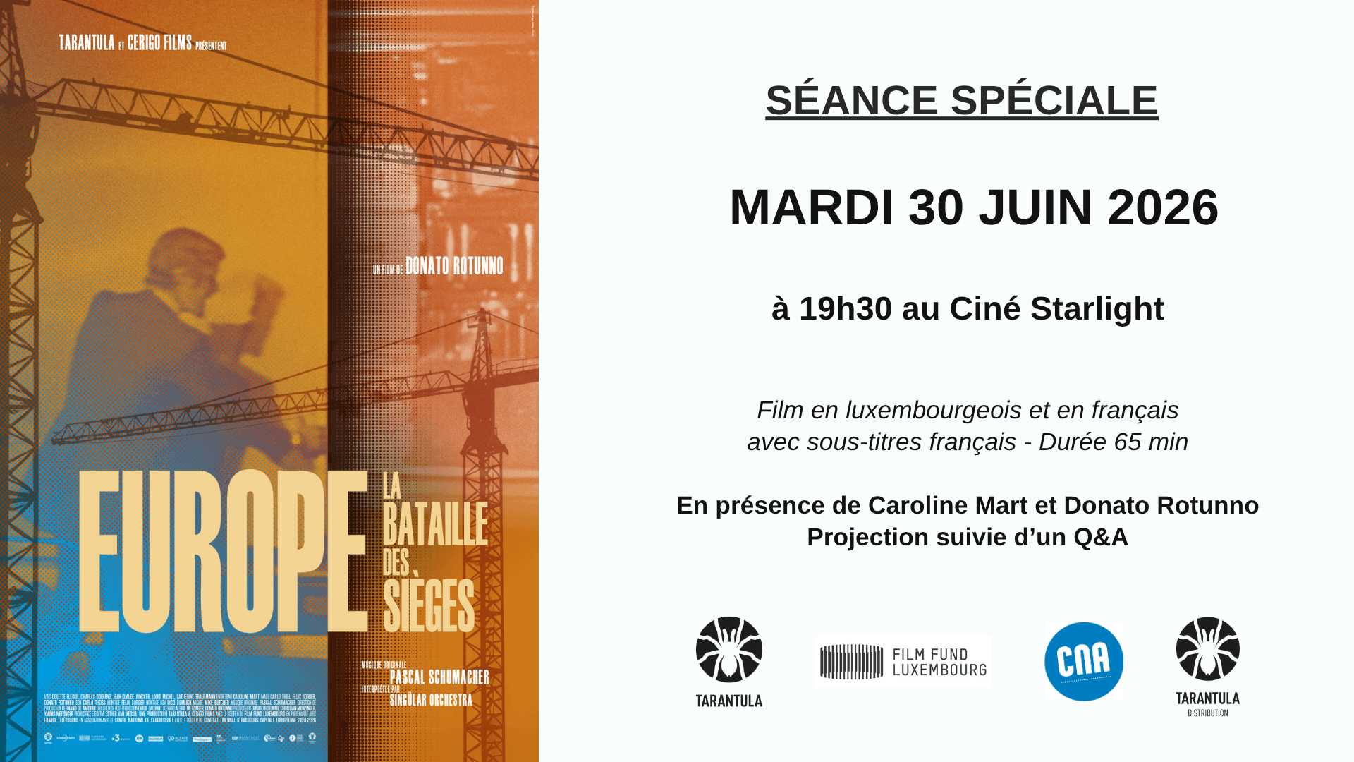 Séance spéciale "Europe : la bataille des sièges" de Donato Rotunno