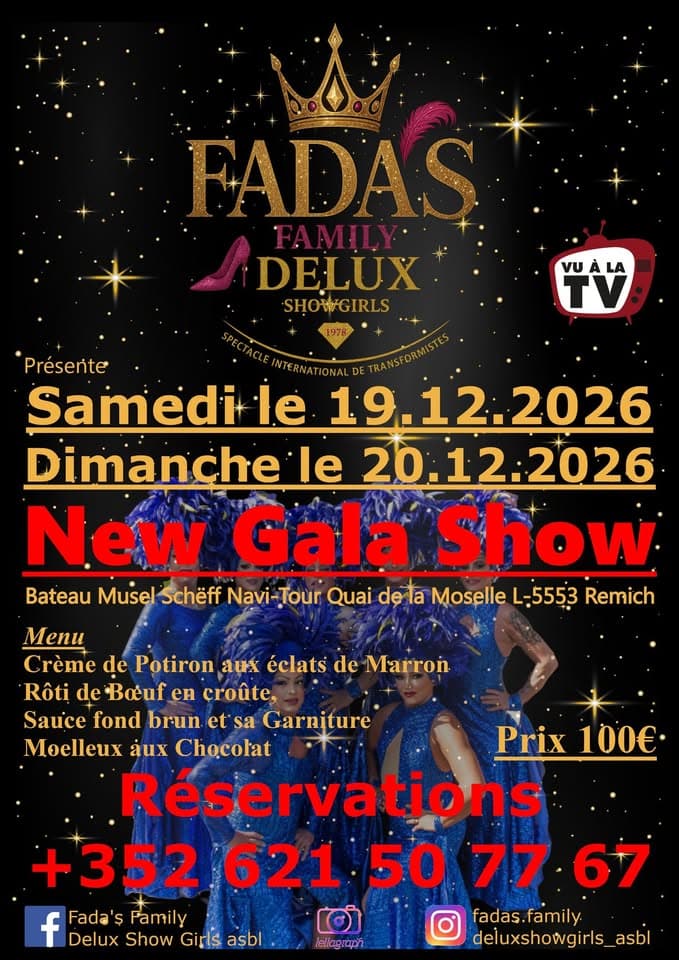 Spectacle Fada's Family Delux Show Girls - New Gala Show Bateau Navi-Tour Remich