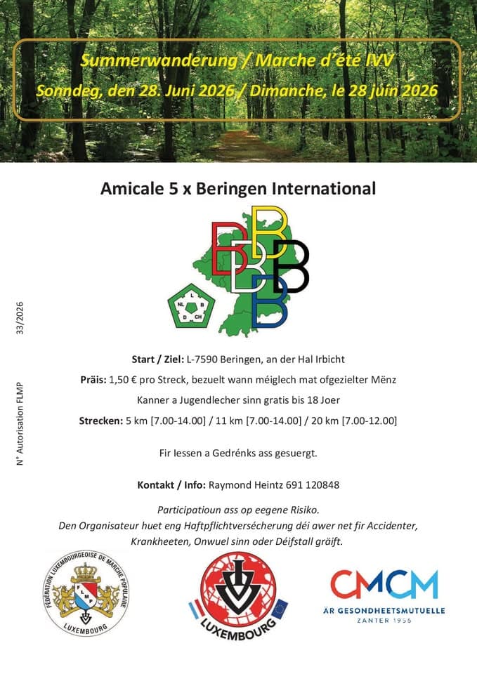 Beringen FLMP IVV Walking Tour