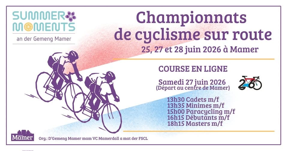 National Road Cycling Championships - Cadets, Minimes, Paracycling, Beginners, Masters
