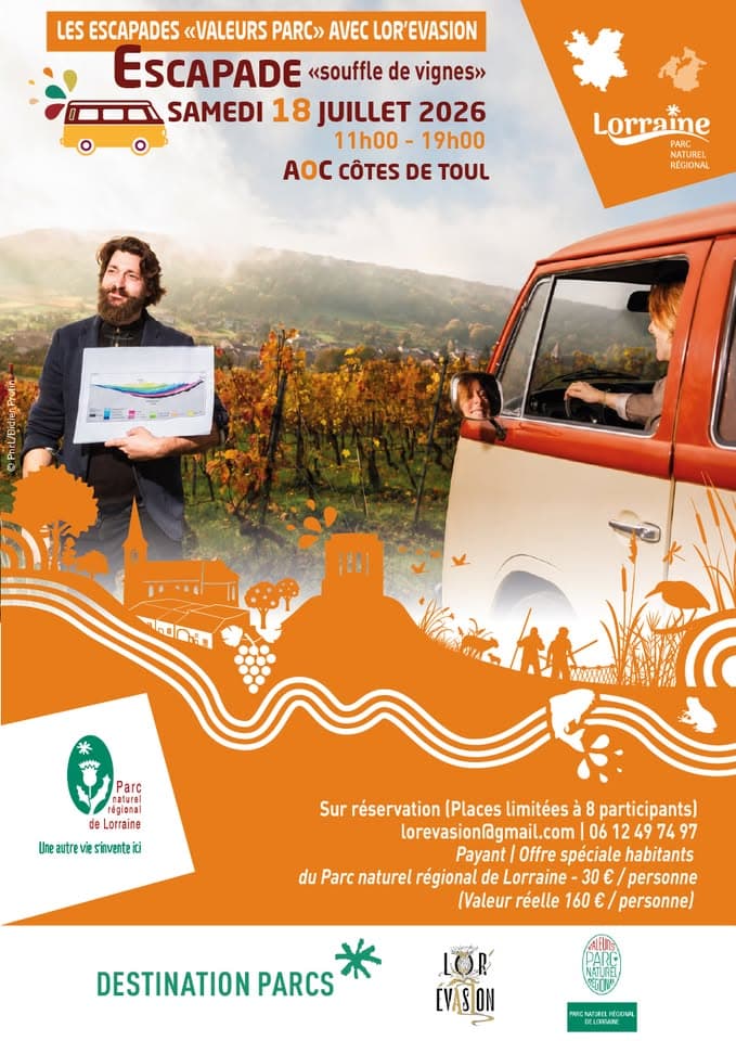 Escapade "Souffle de vignes" (An unusual discovery of the AOC Côtes de Toul vineyard)