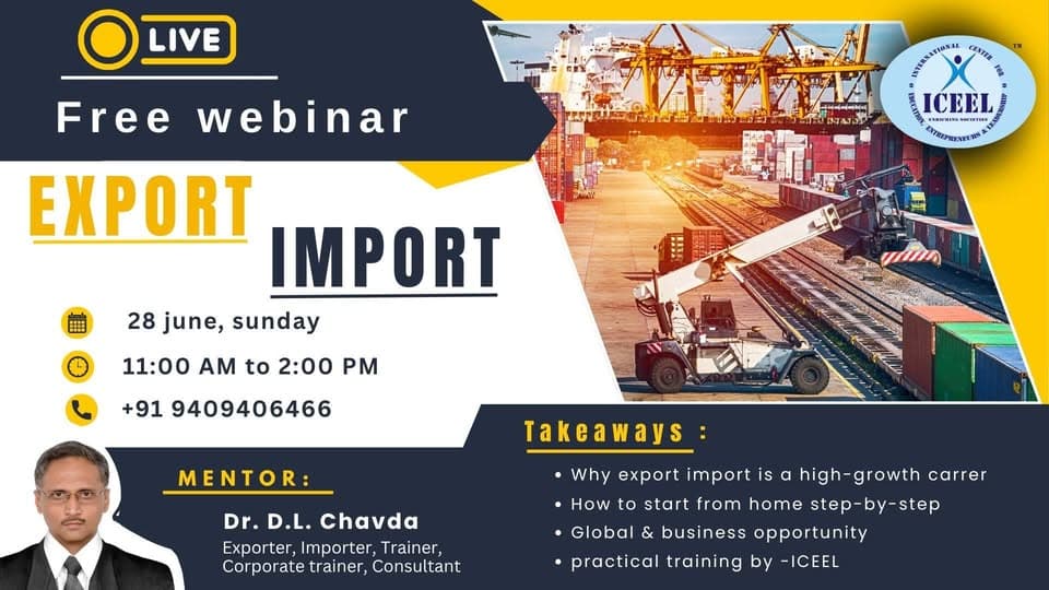 Free Live Webinar: Start & Grow Your Export-Import Business or Career