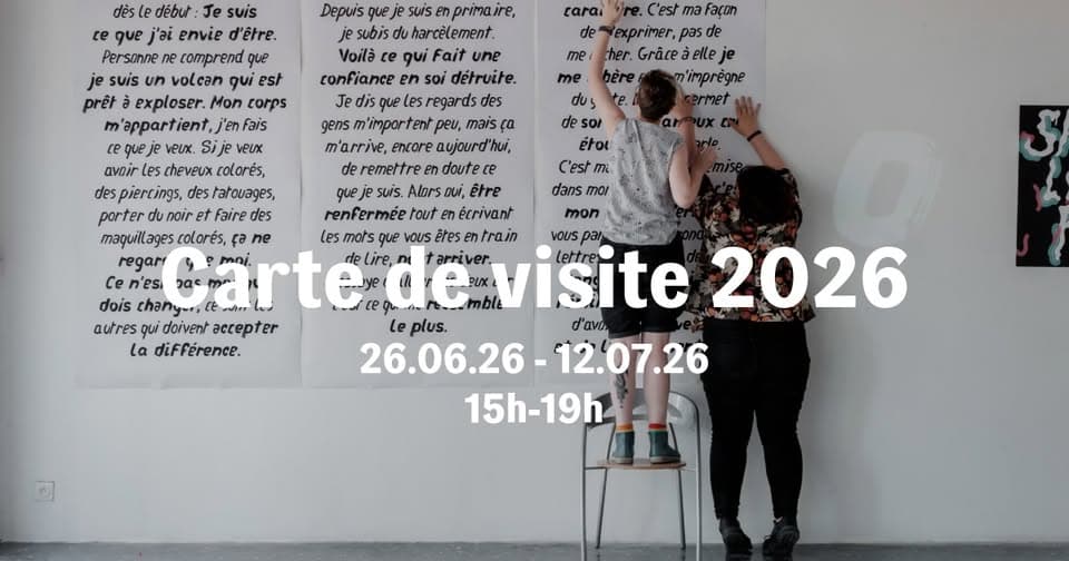 Exposition - Carte de visite 2026 - exposition des diplômé·es de 5e année