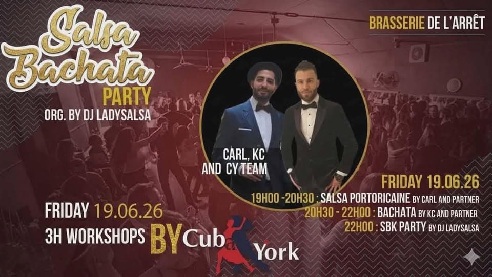 A first collaboration: SB with 2.5h of Cuban classes with Yomiuri and Giuliana / DJ Ladysalsa