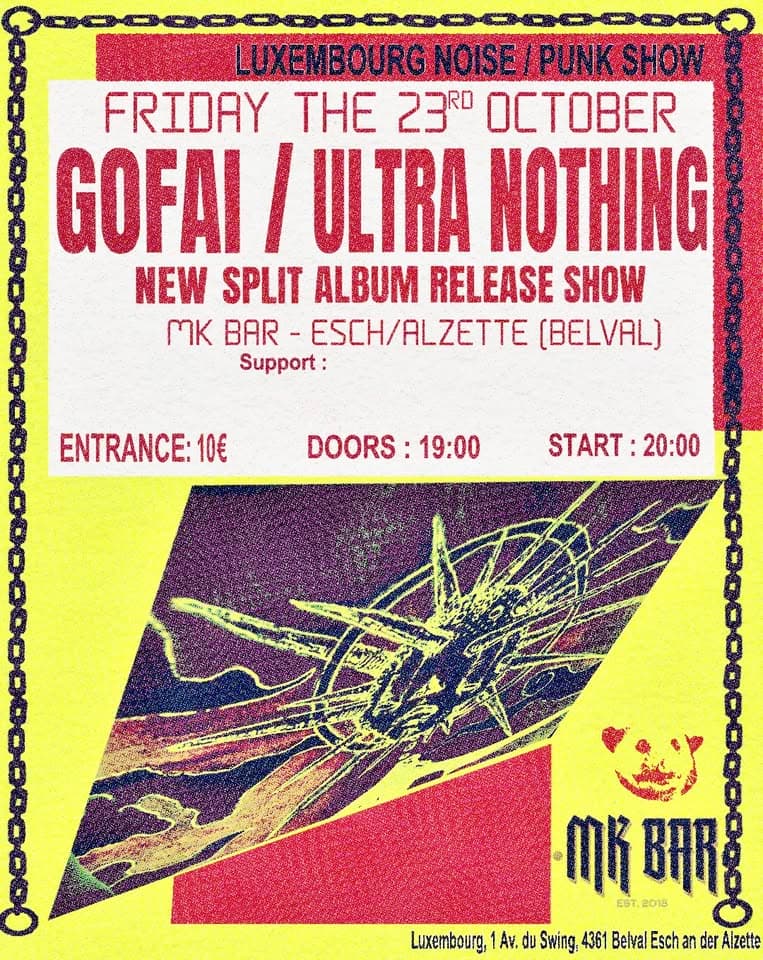 GOFAI & ULTRANOTHING split vinyl release at the MK Bar
