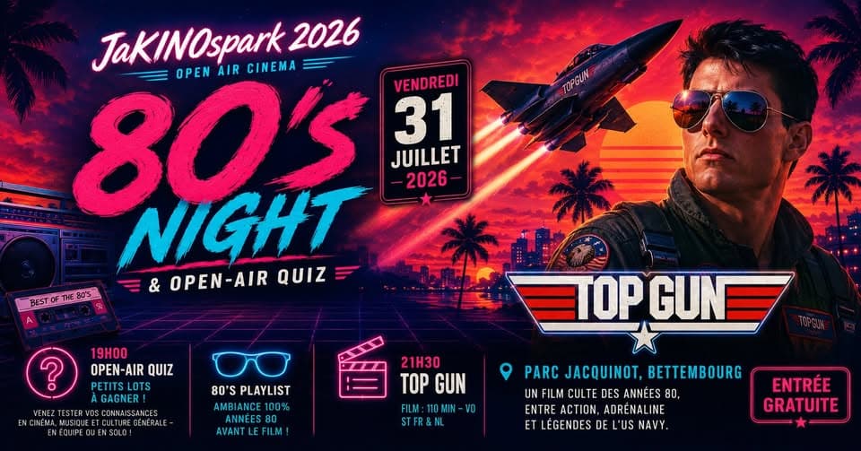 JaKINOspark | Soirée Années 80 & Quiz en plein air