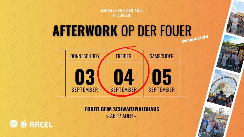 Afterwork op der Fouer 2026