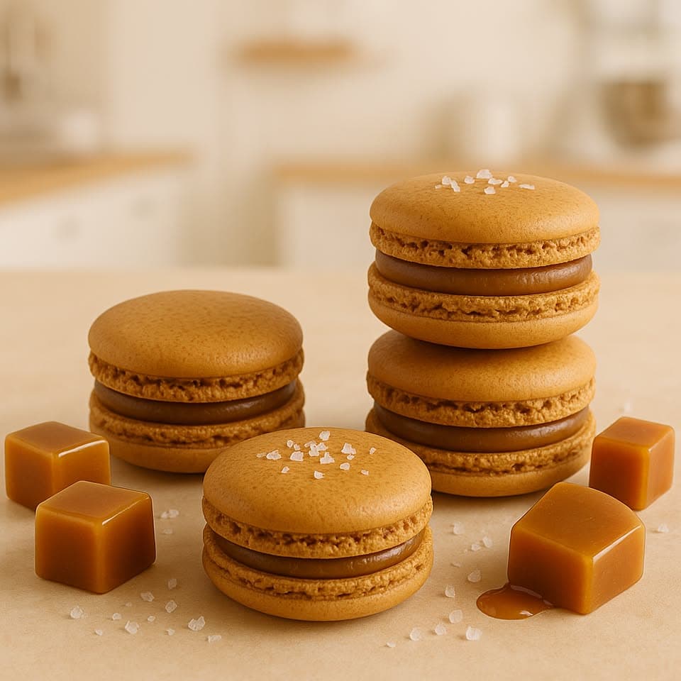 Lemon and salted butter caramel macarons workshop