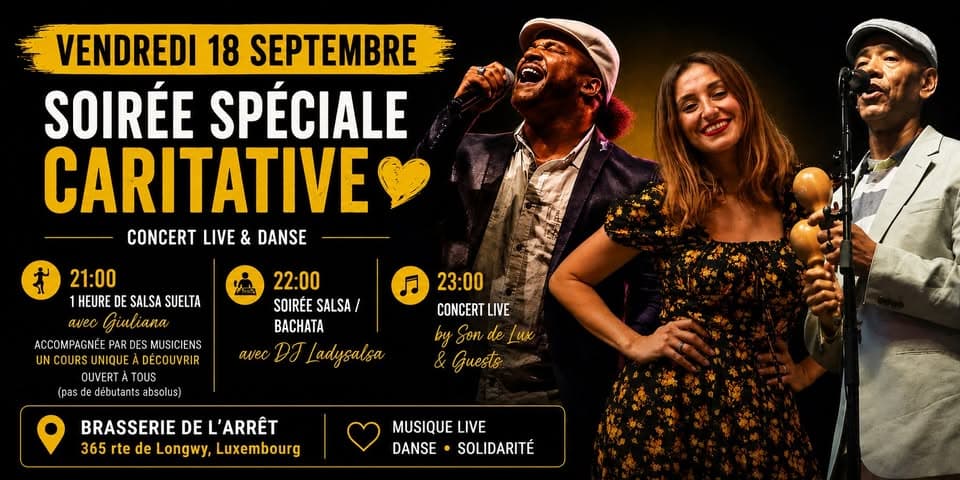 Soirée caritative : salsa, concert live et DJ