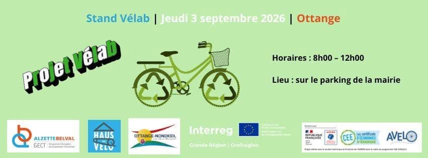 Stand d'information, de collecte et de réparation pour vélos