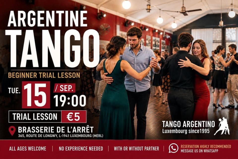 Argentine Tango – Cours d’essai débutant (€5)
