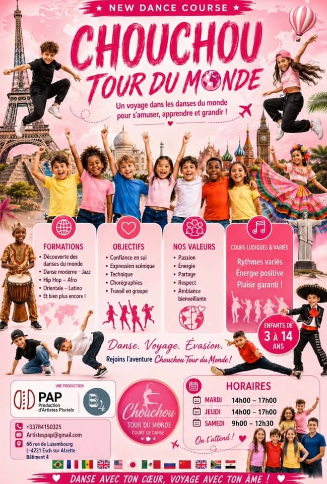 Dance with Chouchou – All-styles classes (ages 3-14)