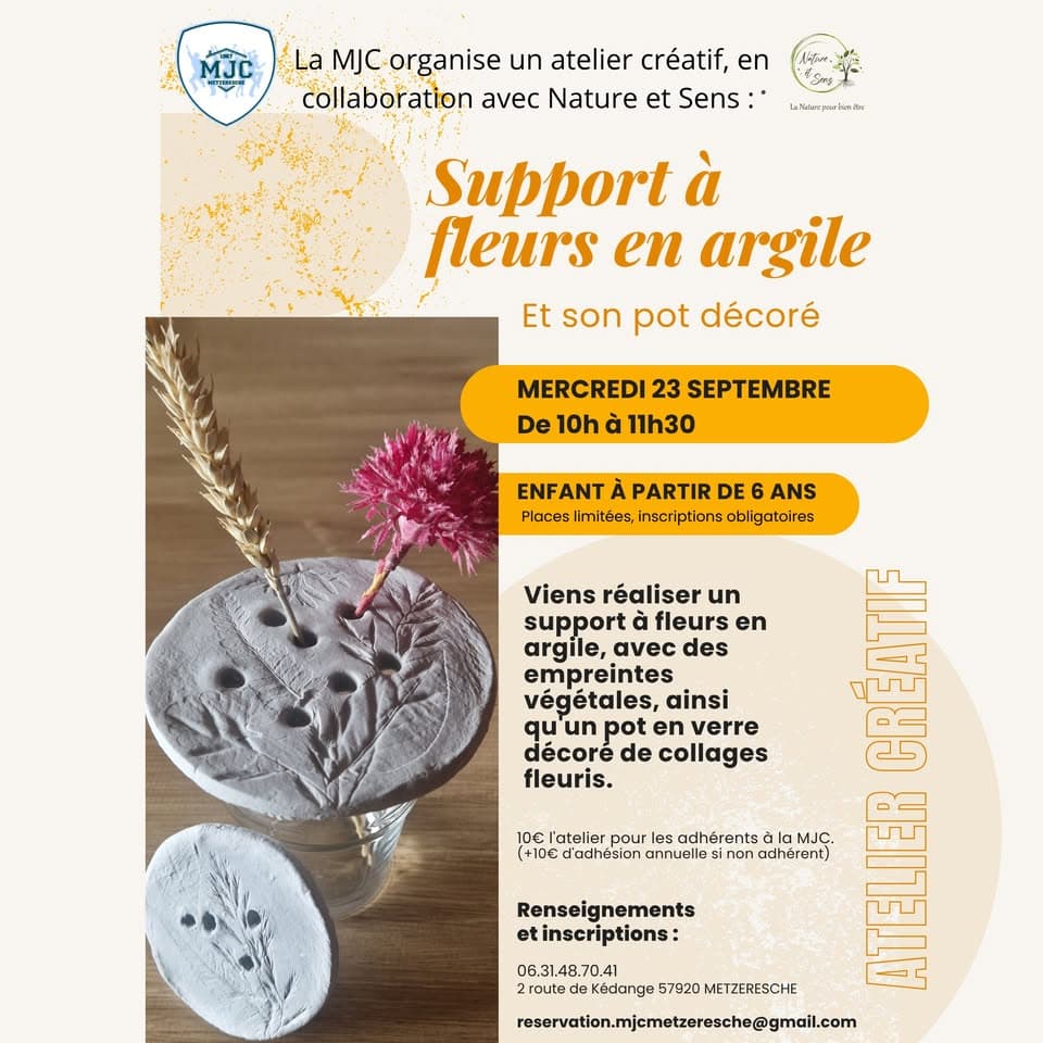Atelier créatif : support à fleurs et pot décoré
