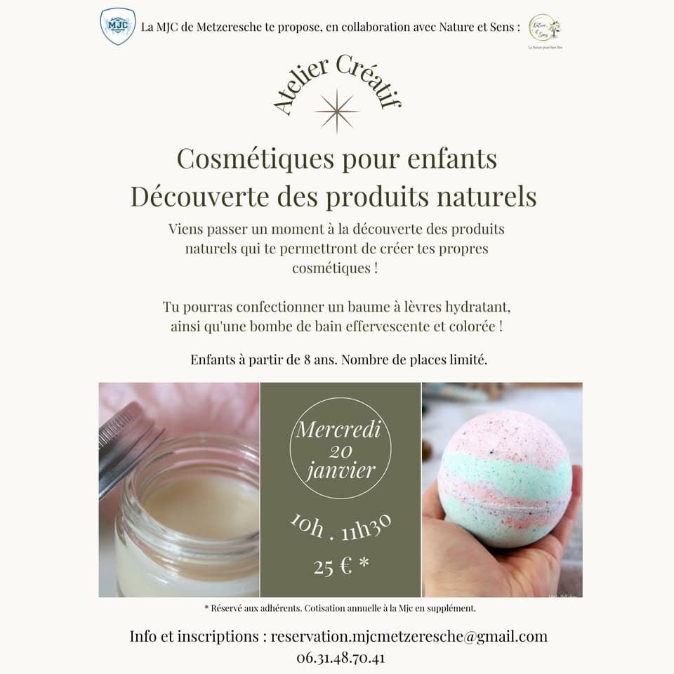 Creative workshop: natural cosmetics