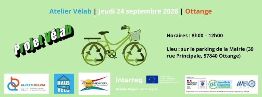 Atelier de collecte et de réparation pour vélos à Ottange (projet Vélab)