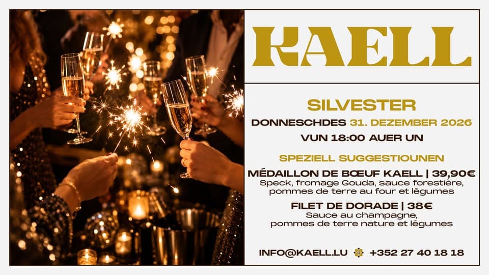 New Year’s Eve suggestions at Brasserie Kaell