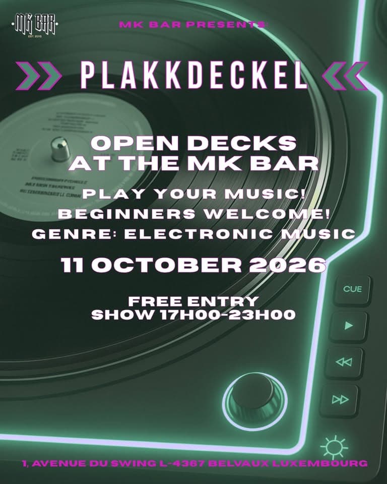 Plakkdeckel – Open Decks at MK Bar