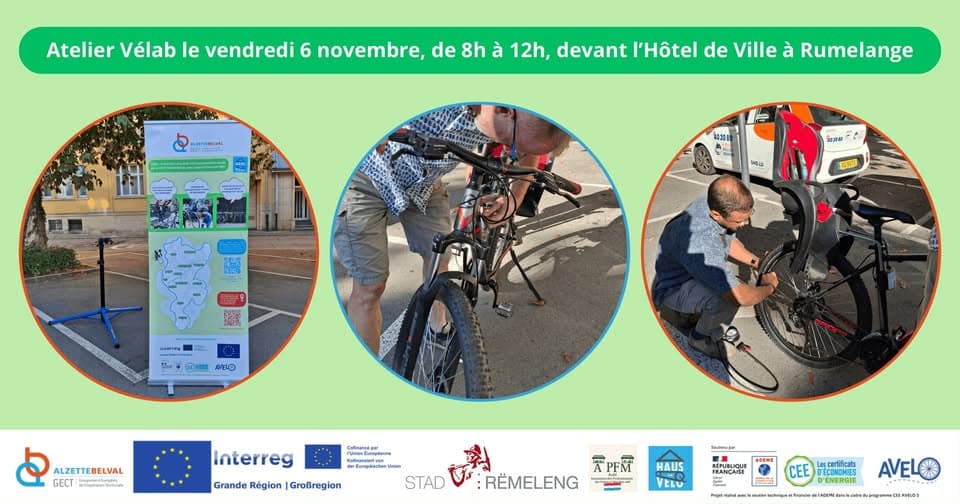 Bike collection and repair workshop in Rumelange (Interreg Vélab project)