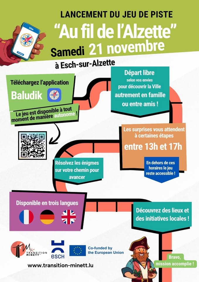 Launch of the « Au fil de l’Alzette » treasure hunt in 3 languages!