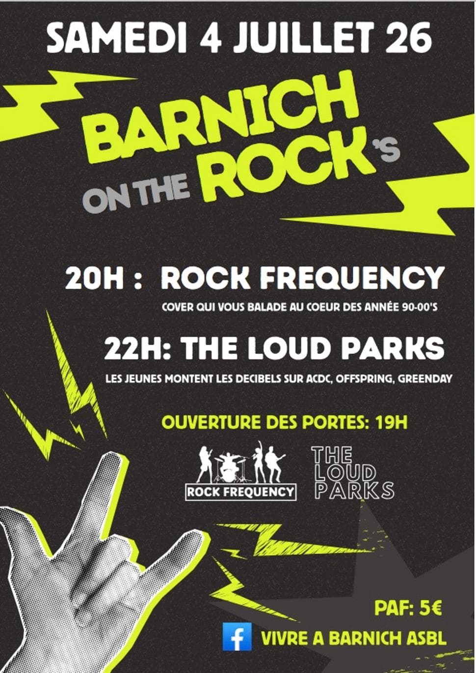 Concert Barnich on the rock's