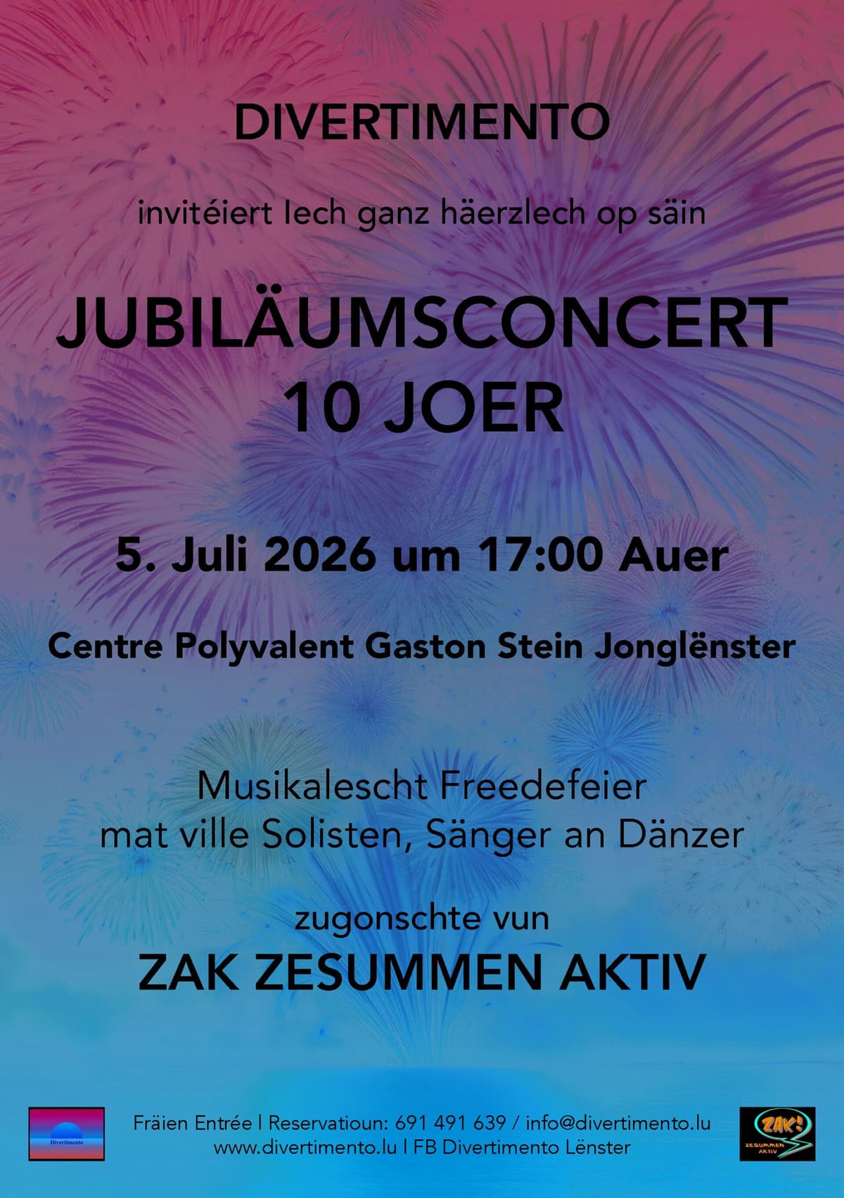 Concert du 10ème anniversaire de Divertimento