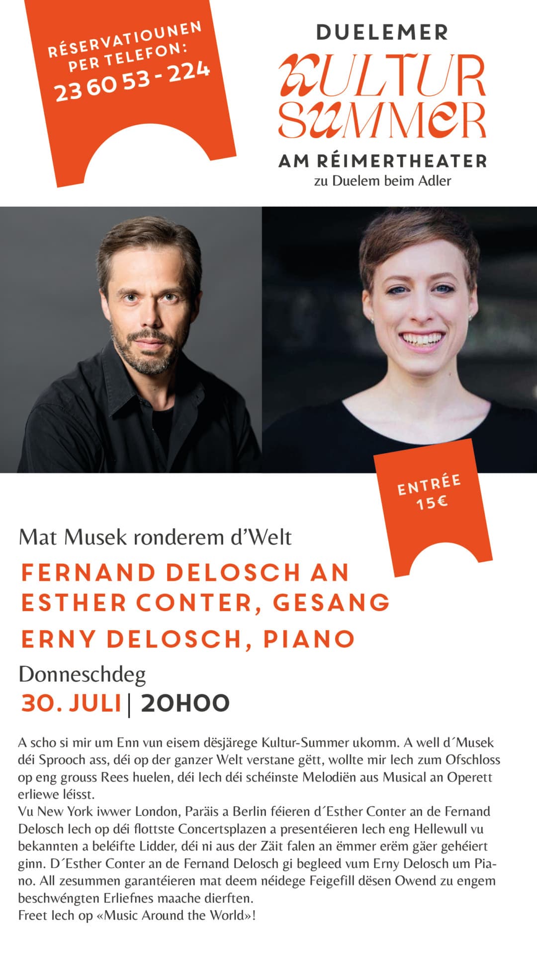 Fernand Delosch & Esther Conter From Paris to New York : un voyage musical