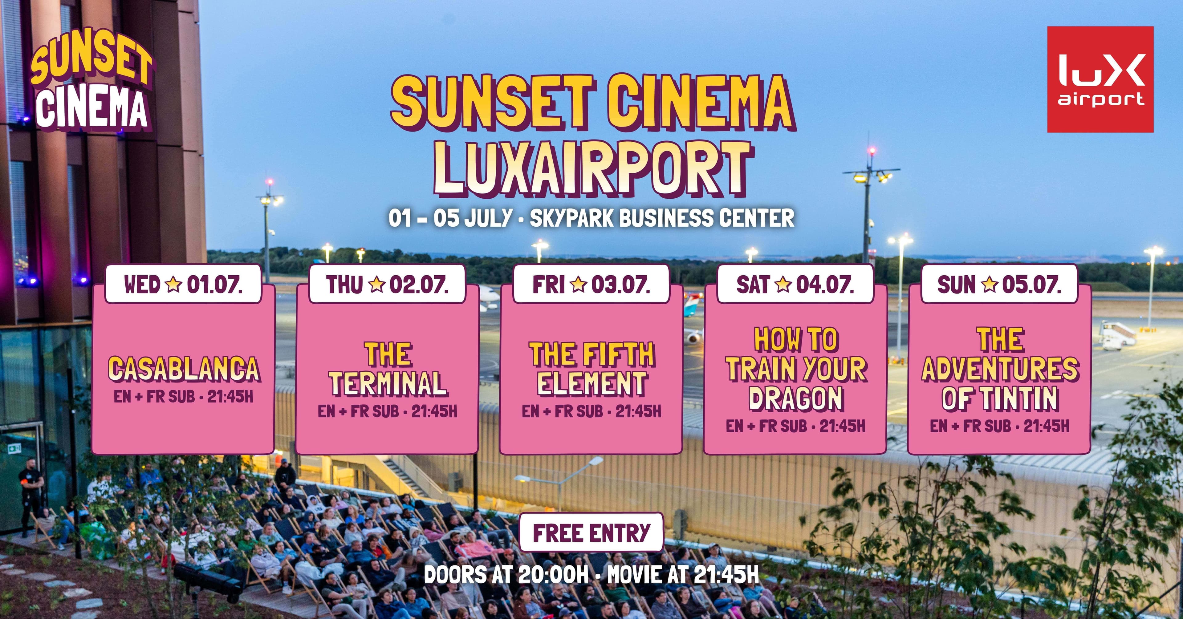 Sunset Cinema 2026 : lux-Airport