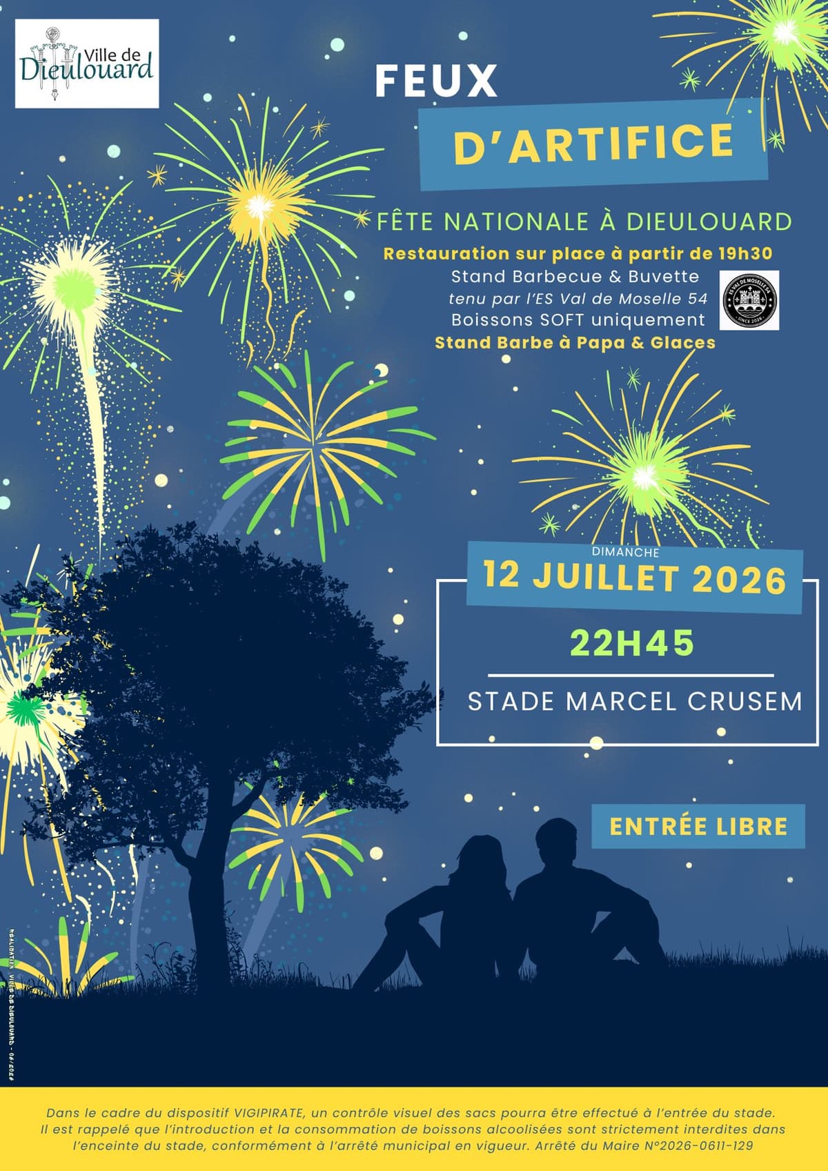 Feu d'artifice à Dieulouard