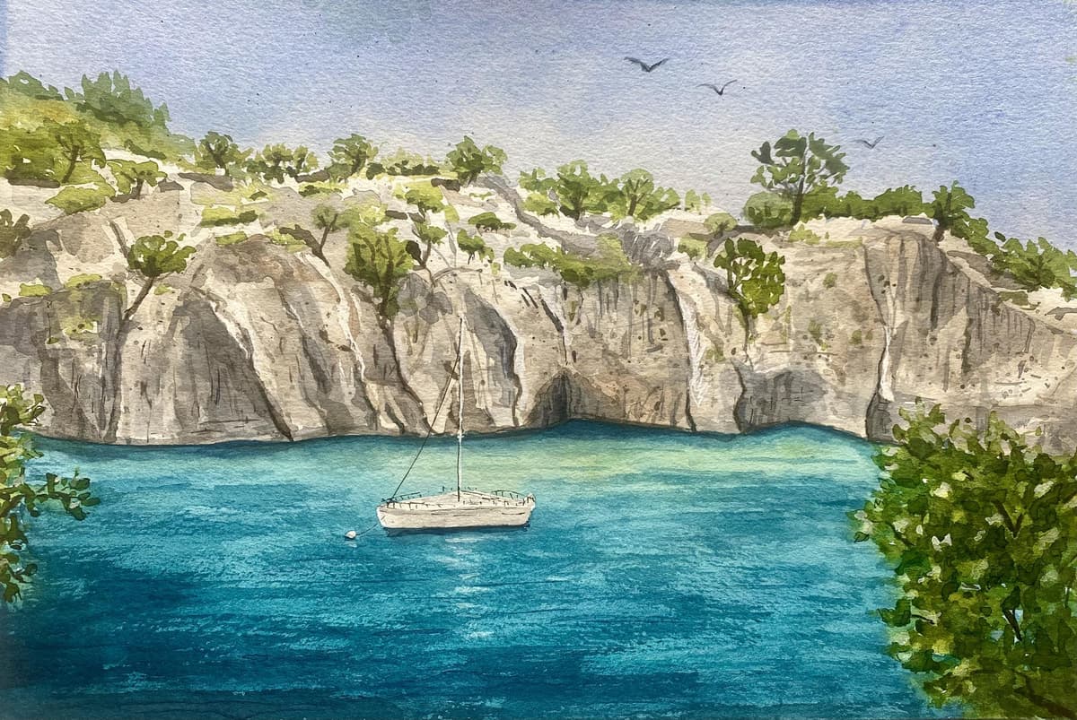 Watercolor Workshop - Cruise in the Calanques