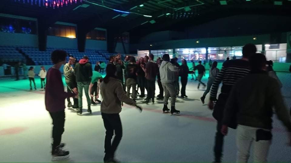 Student ice rink evening
