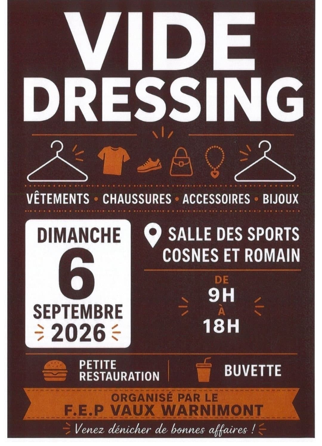 Vide-dressing le dimanche 6 septembre