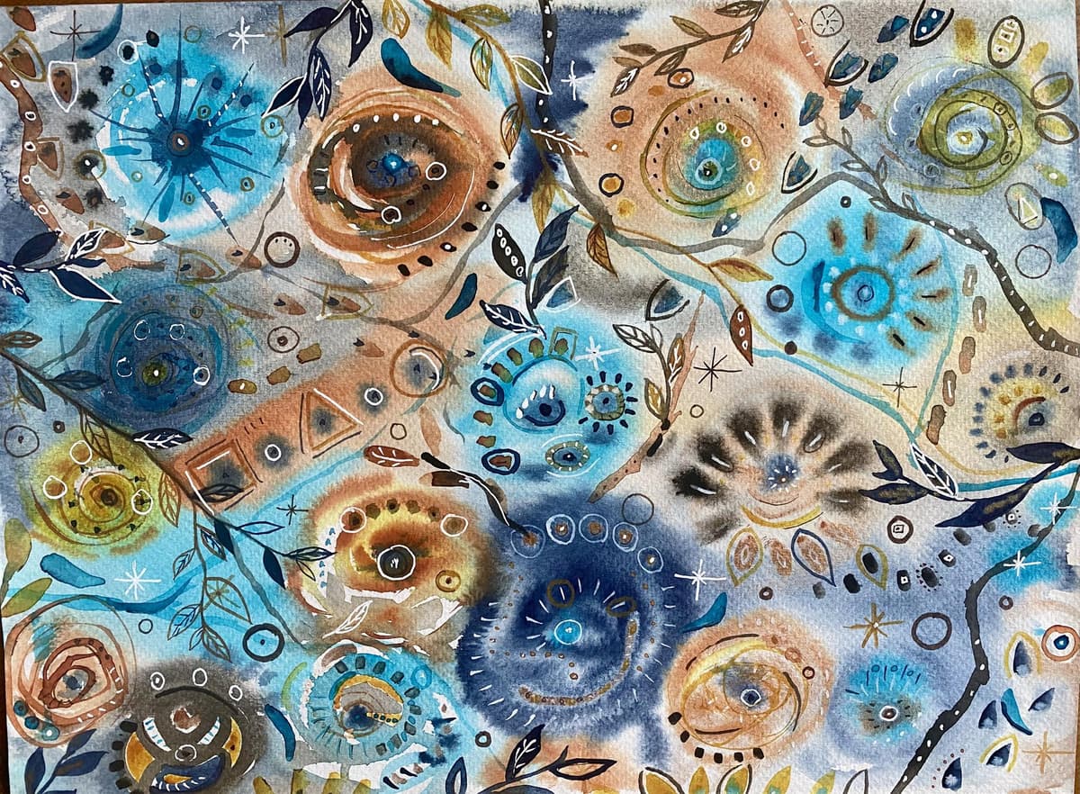 Atelier aquarelle abstraite