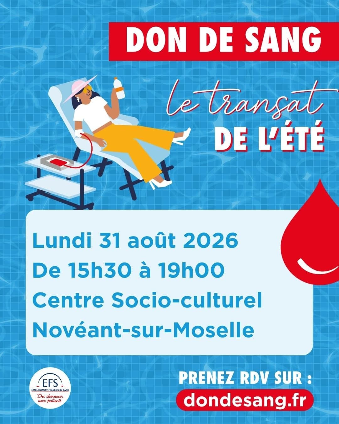 Blood donation drive in Novéant-sur-Moselle