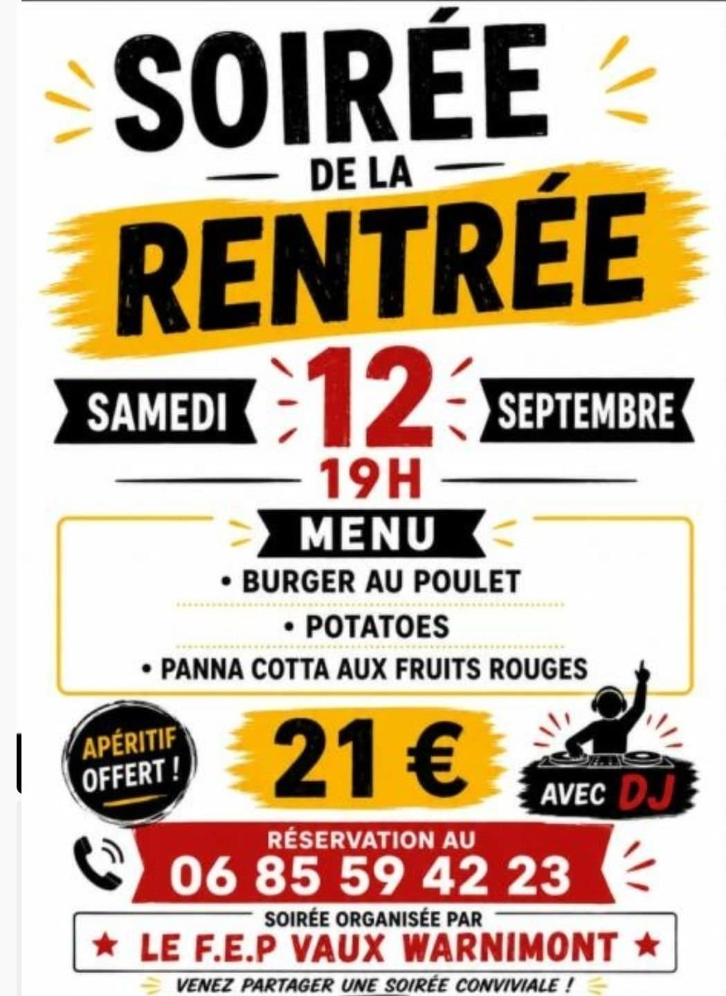 Soirée de la rentrée
