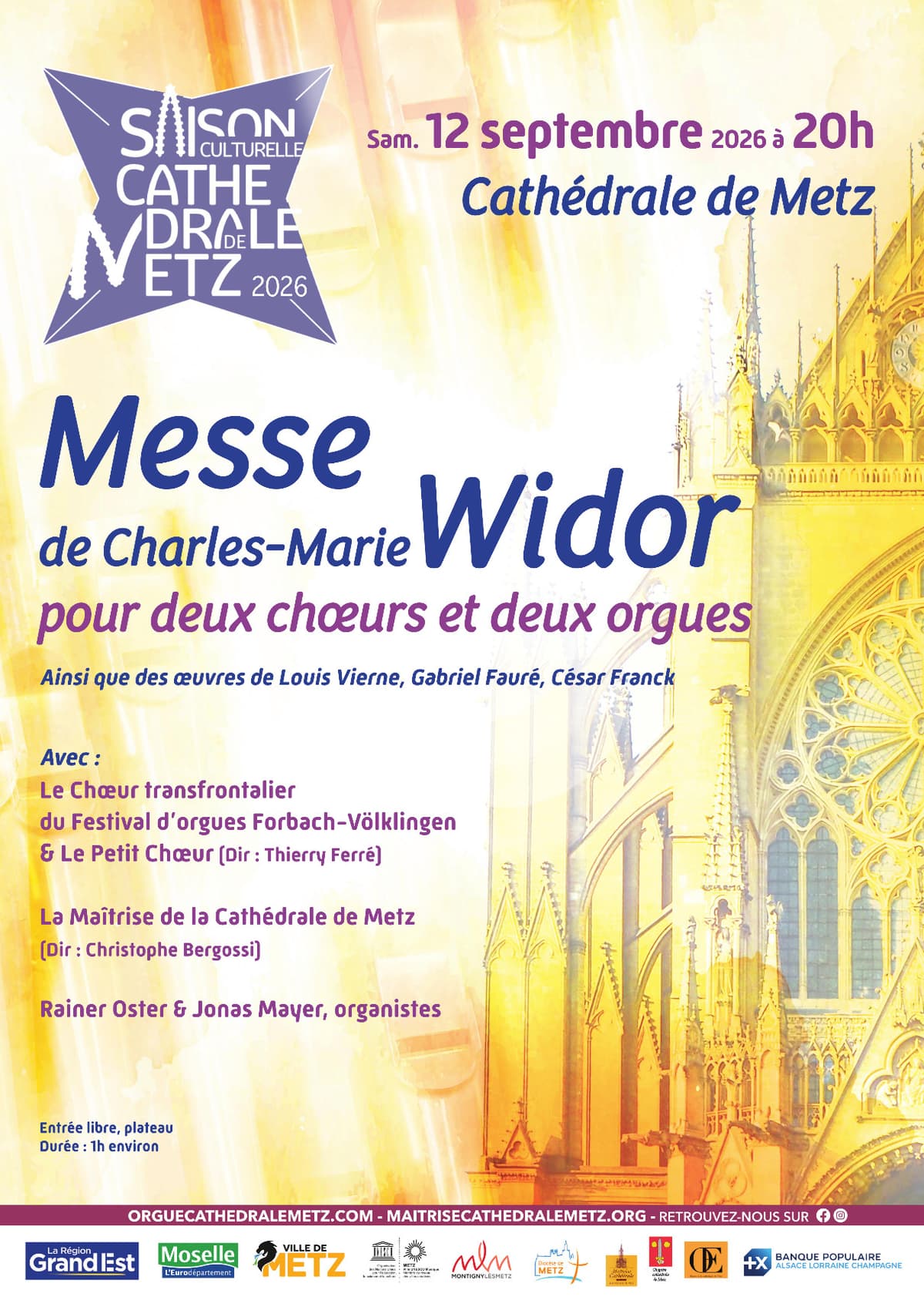 Concerts with 80 choristers at the cathedral