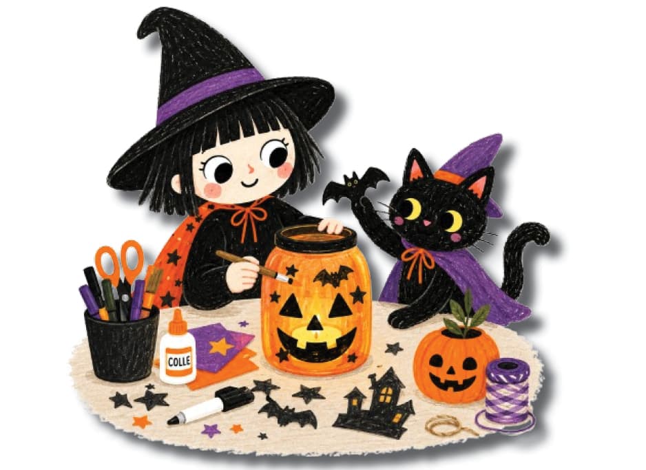 Halloween candle holder workshop