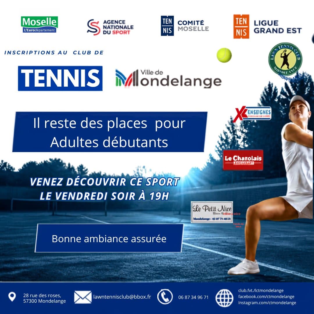 Inscription Tennis Club Mondelange