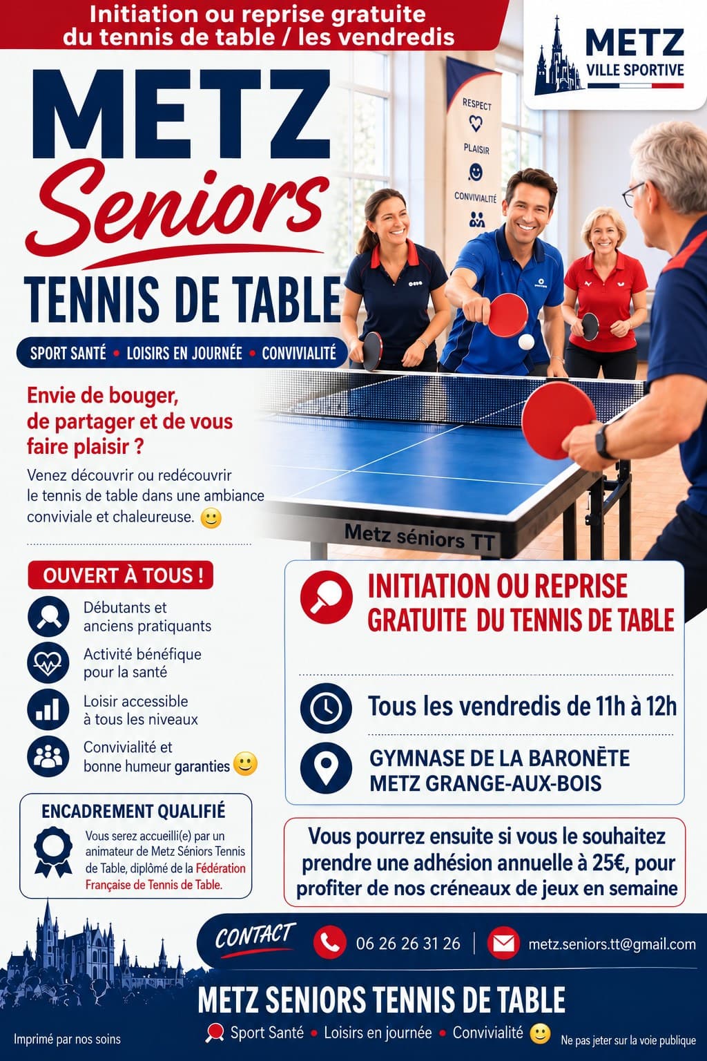 Table tennis initiation