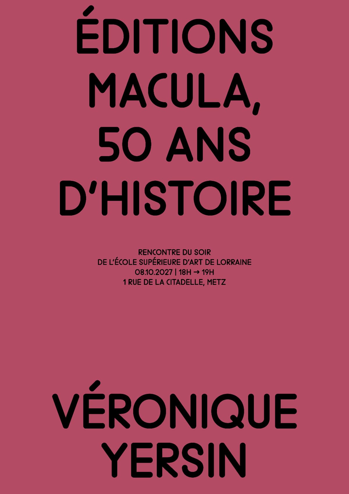 Rencontre du soir #1 : Éditions Macula, 50 ans d'histoire