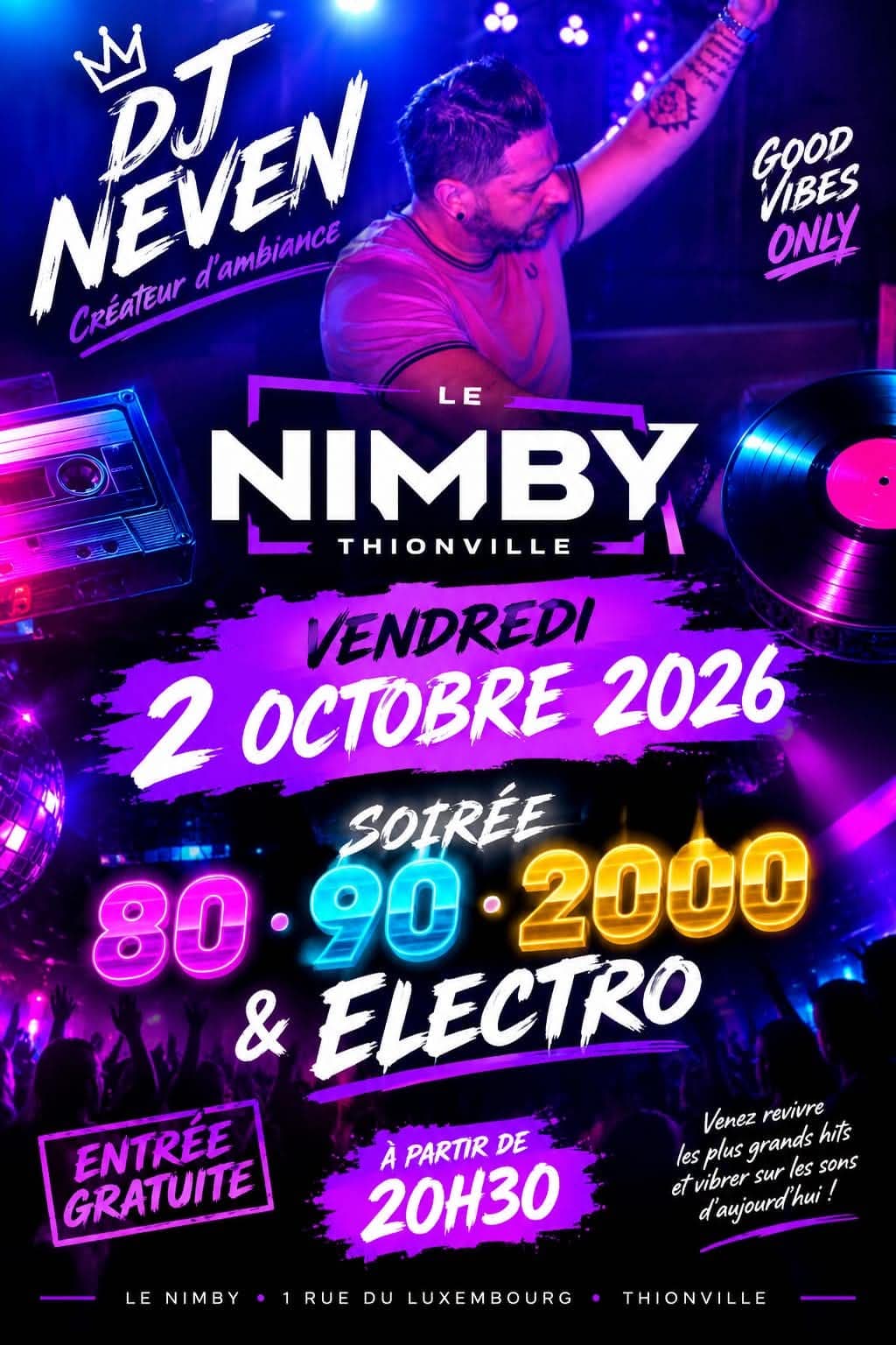 Soirée 80, 90, 2000 et Electro