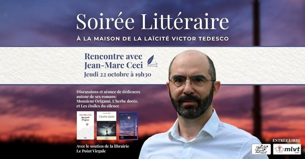 Literary Evening - Meet Jean-Marc Ceci