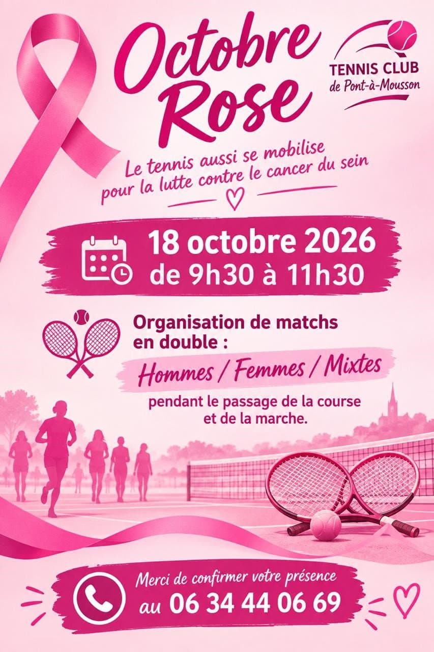 Pont-à-Mousson Tennis Club mobilises for Pink October