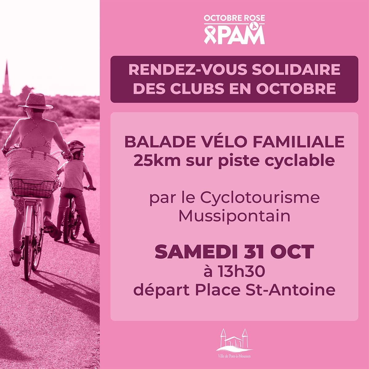 Octobre Rose : une balade à vélo solidaire et familiale