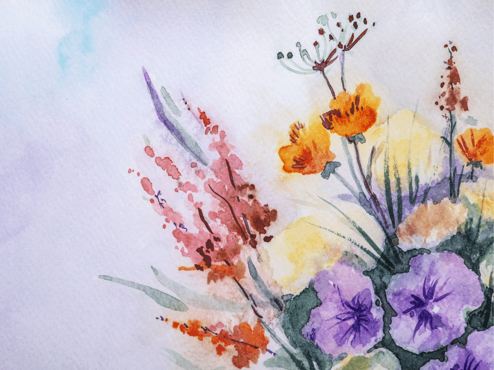 Aquarelle-art - thème fleurs