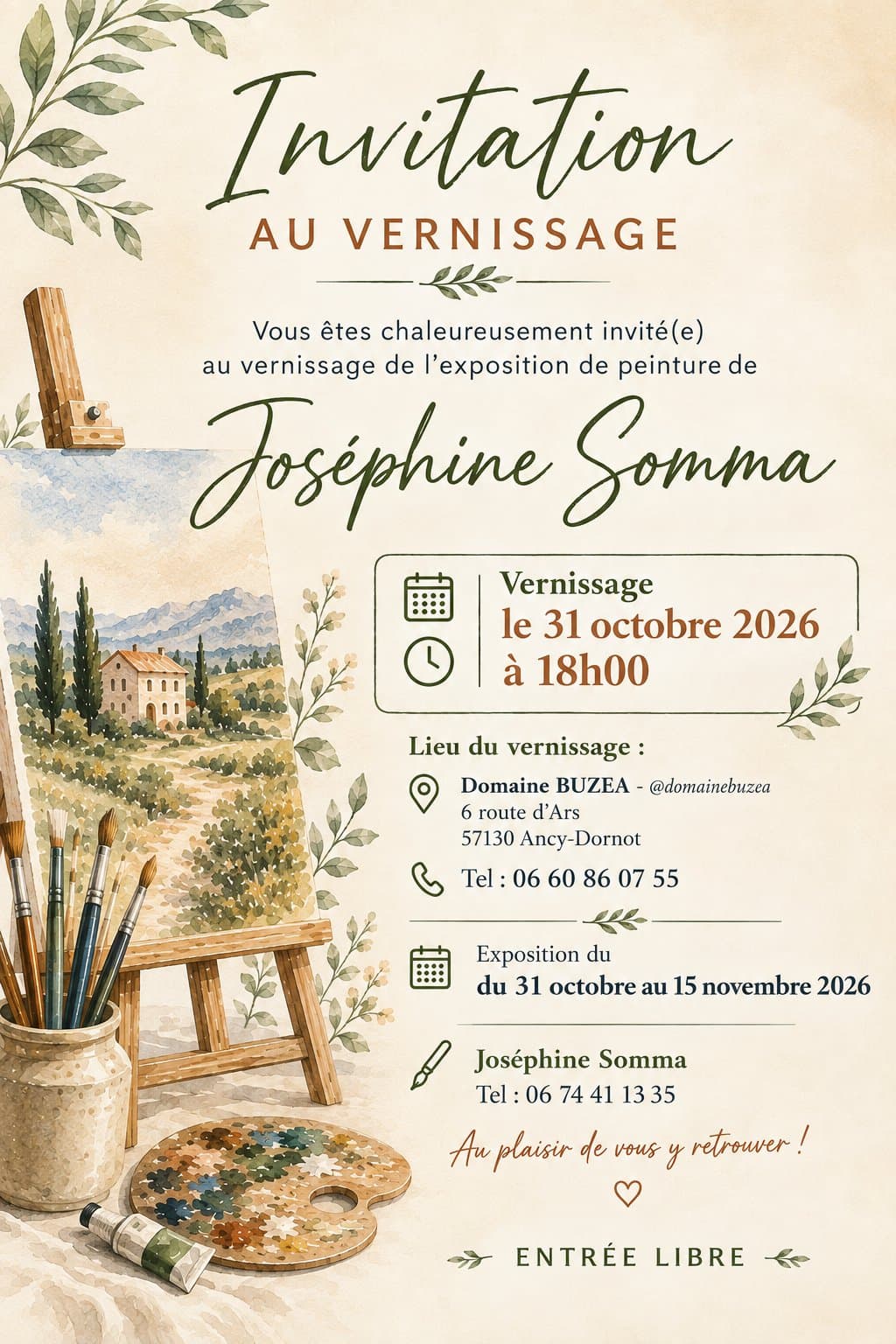 Joséphine Somma exhibition opening: Au fil des couleurs